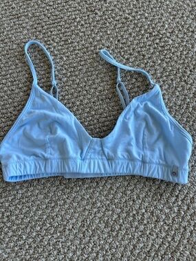 Light Blue Wireless Triangle Bralette - Women Intimates